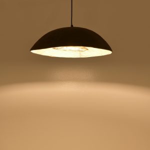 Φωτιστικό οροφής μαύρο-χρυσό press papier-μέταλλο Φ57x118εκ