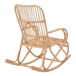 Κουνιστή πολυθρόνα  rattan σε φυσική απόχρωση 108x71x103εκ