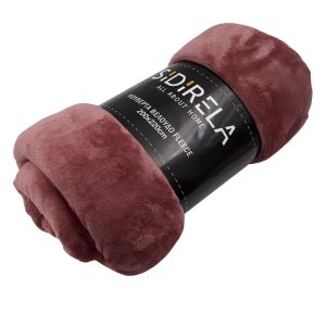 Κουβέρτα βελούδο 150x220cm roze i fleece