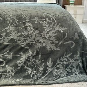 Κουβέρτα λουλούδι ανάγλυφο 200x220cm green